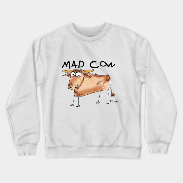 mad cow Crewneck Sweatshirt by tlak